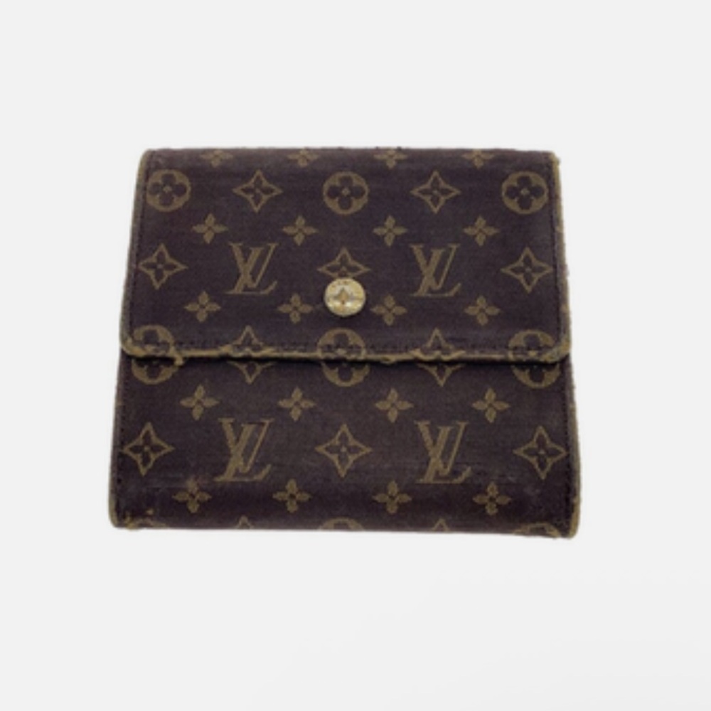 LOUIS VUITTON Monogram Mini Lin Portefeuille Elise W Hook Wallet